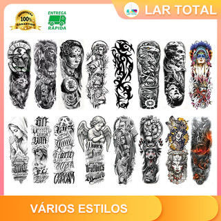 Tatuagem Temporária Fake à Prova d'Água Unissex Realista 3D para Festas, Verão e Praia Antialérgico