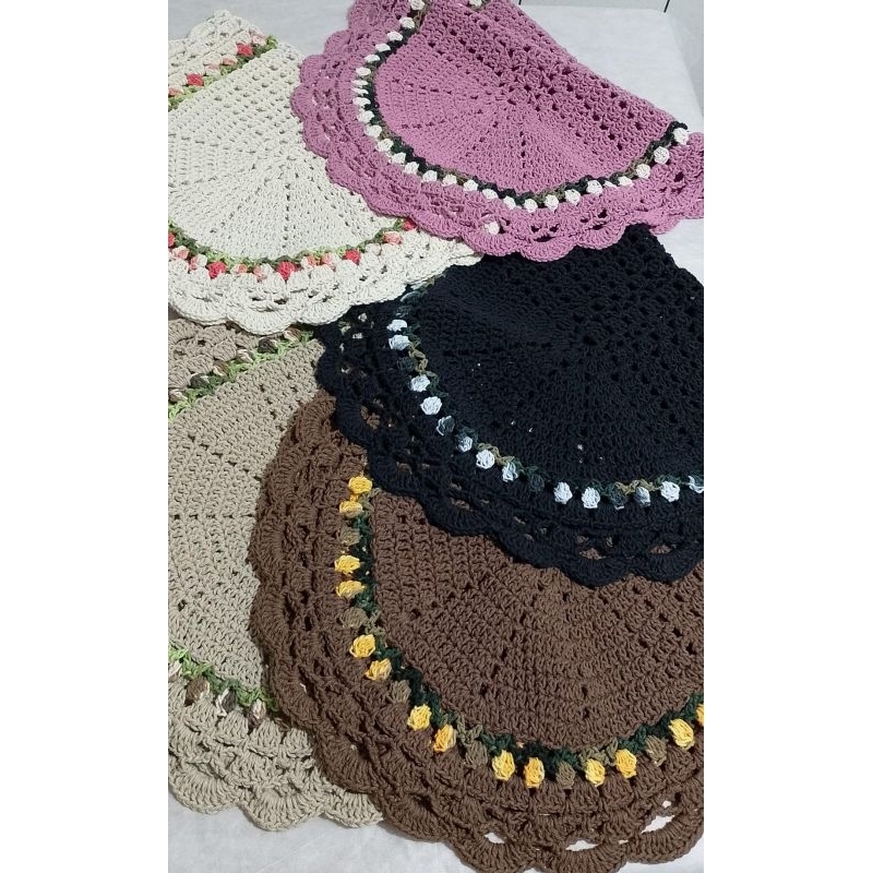 Tapete de crochê Par de tapete em crochê Tapete para quarto