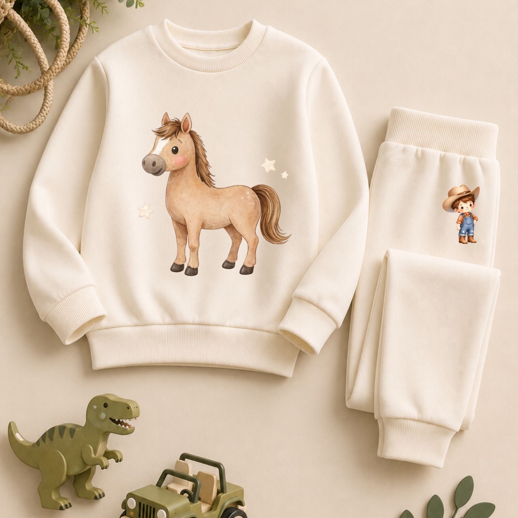 1. Conjunto Moletom Infantil Masculino Gola Careca Blusa + Calça Inverno Quentinho Tam 2 ao 10