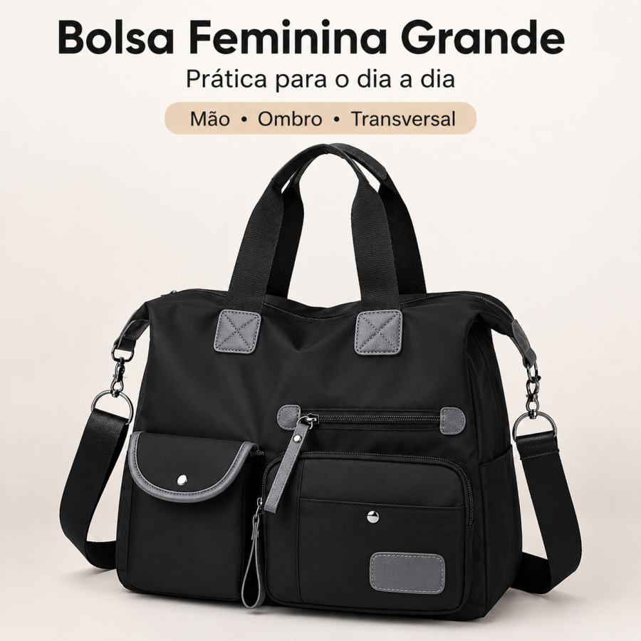 Bolsa de ombro feminina de nylon mais vendida, bolsa transversal de grande capacidade
