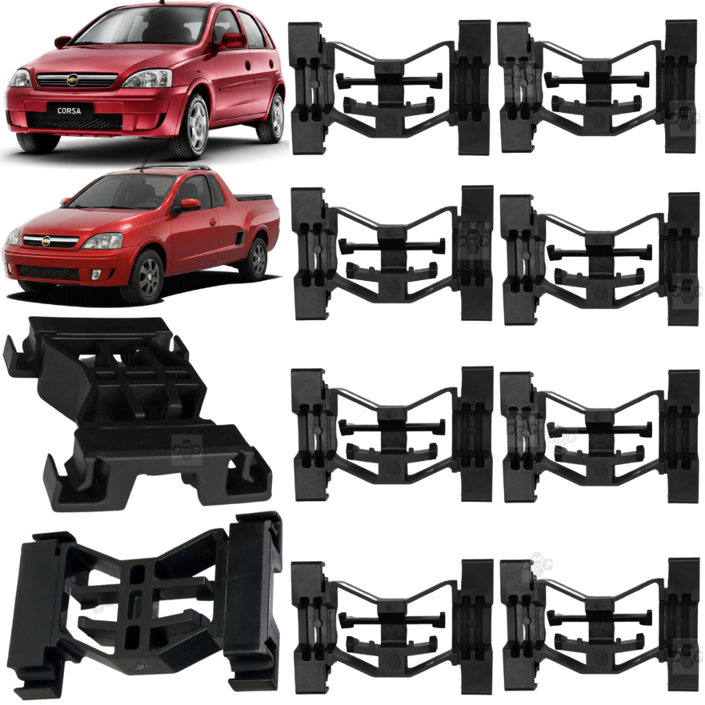 10 Grampo Friso do Teto Para Chevrolet Corsa E Montana 2002 2003 2004 2005 a 2012