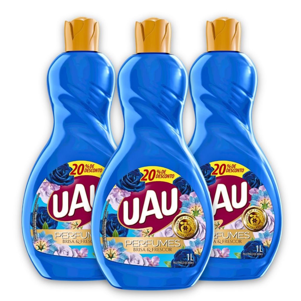 Kit 3un Limpador 1L Uau Brisa E Frescor Promo