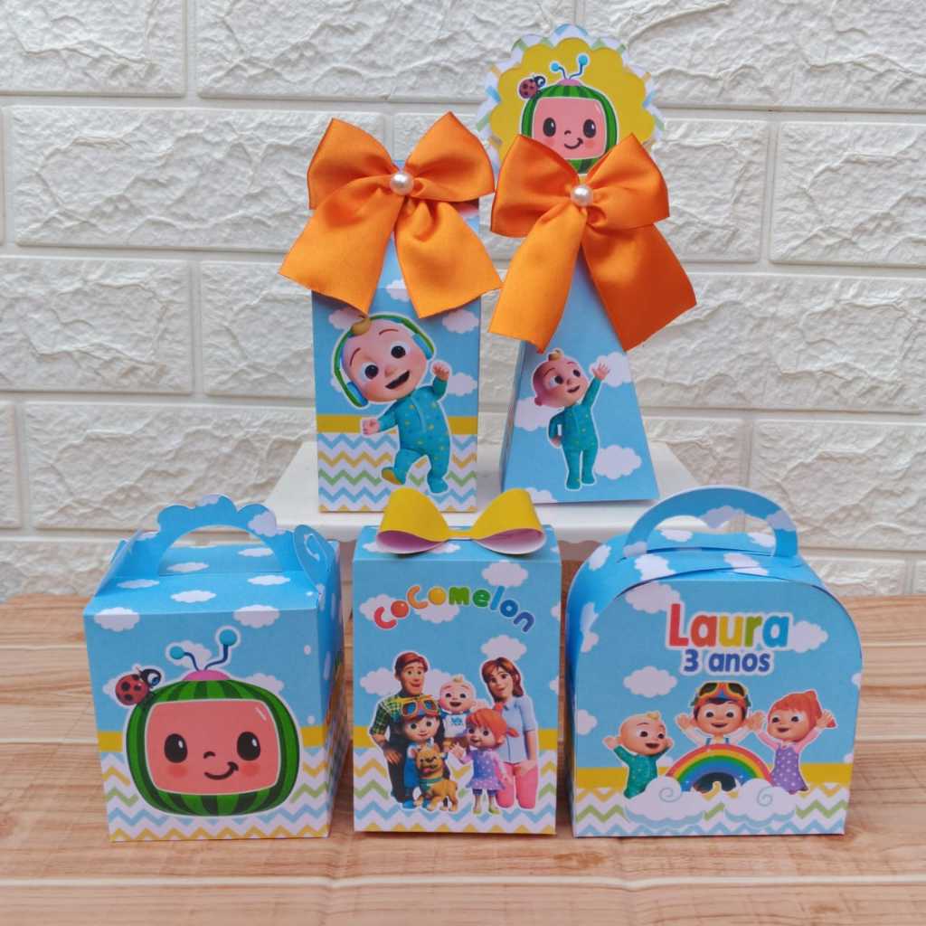 PEGUE E MONTE Kit Personalizados COCOMELON Lembrancinha Festa Aniversário