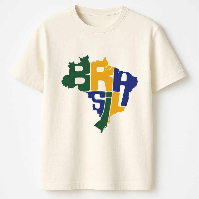 Camiseta Mapa do Brasil - Brasil Verde Amarelo Azul Copa 2026 Torcedor