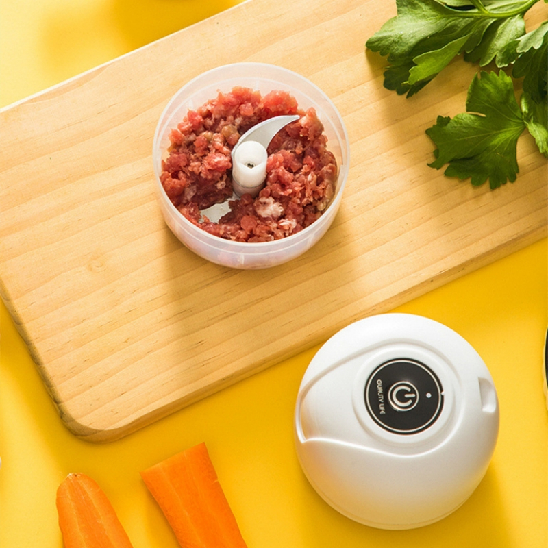 Automático/Manual Mini Processador De Alimentos Multifunções 2 Lâminas Inox Para Cozinha