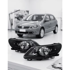Farol Gol G5 Foco Duplo Mascara Negra 2009 2010 2011 2012