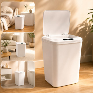 Lixeira Sensor Automática 16L Inteligente Recarregável Moderna Usb Anti Odor Cozinha Banheiro Escritório