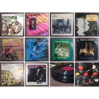 REPASSE de Lote (não higienizados) 10 Discos Vinil + 30 ou mais discos musica clássica sem capas, ler descrição .