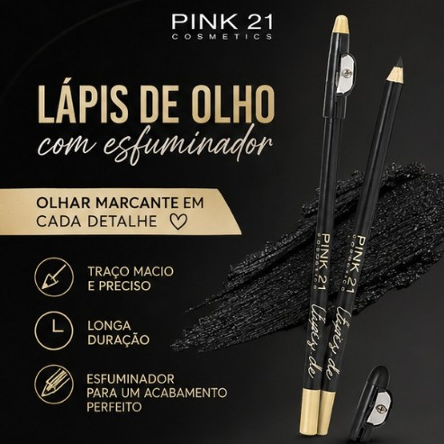 LÁPIS DE OLHO PRETO PINK 21