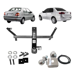 Engate Reboque Reforcel Fixo Fiat Siena 1997 até 2008 2009 2010 2011 2012 2013 2014 2015 2016 reforçado bOM