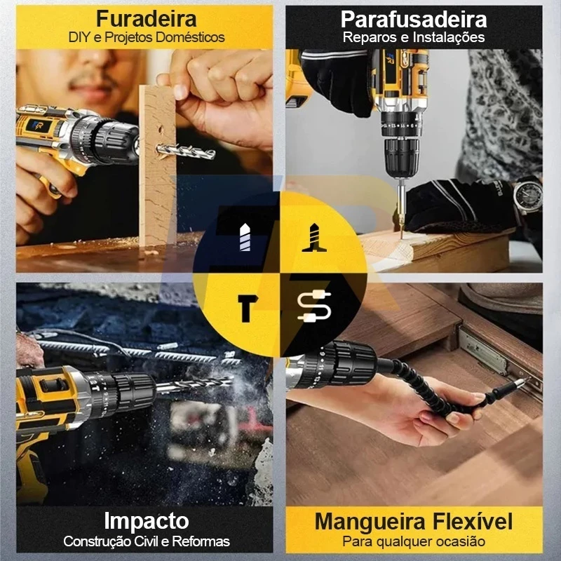 Furadeira Parafusadeira de Impacto Sem Fio 48V — foto 9