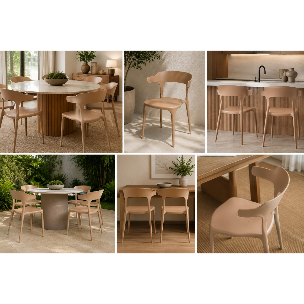 Cadeiras Chifre nude Decorativa – Estilo Rústico Premium