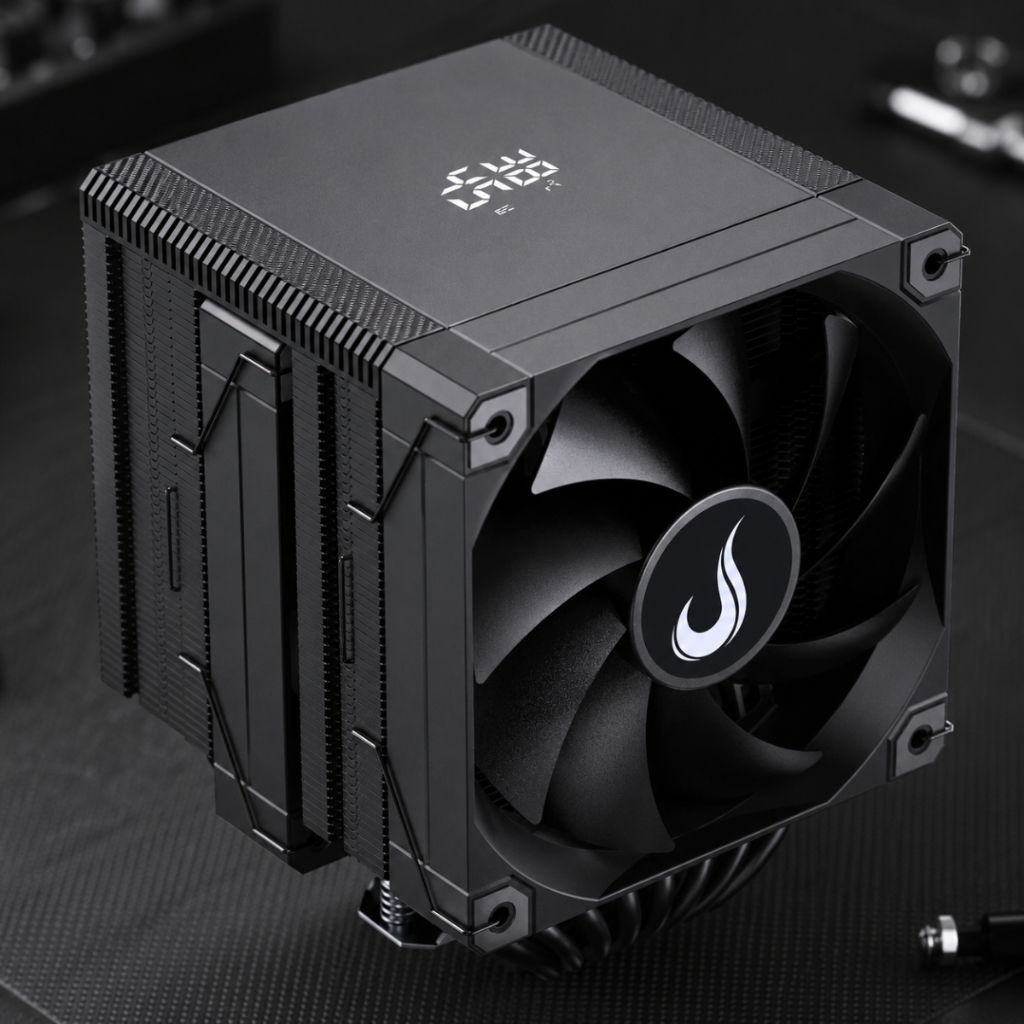 Air Cooler Processador AMD e Intel Rise Mode Temp 8 Black Display 280W