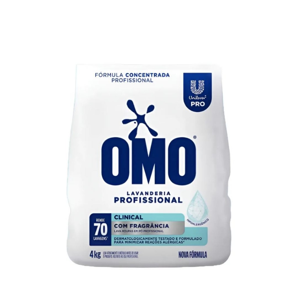 Kit 2 Omo Clinical com Fragrância em pó 4kg
