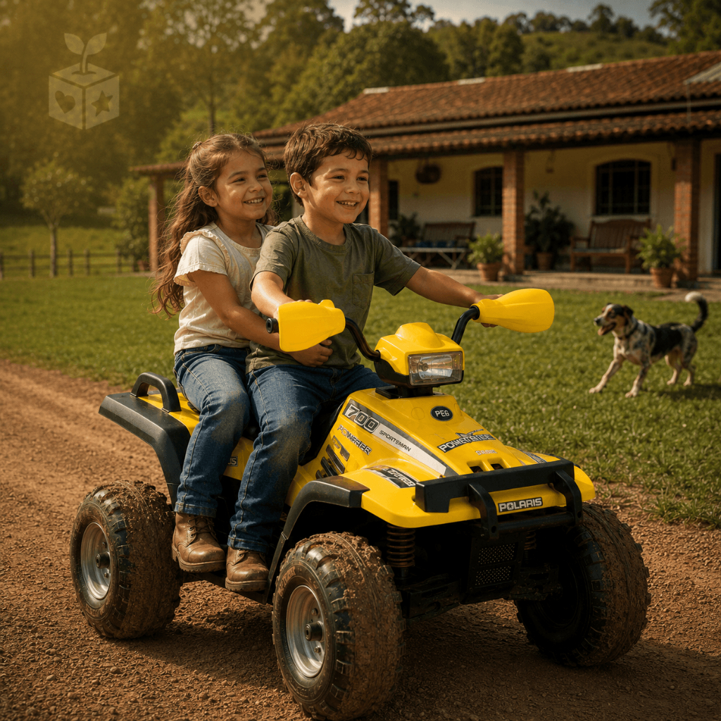 Quadriciclo Eletrico Peg Perego Polaris Sportsman Twin Yellow 12v