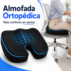 Almofada Assento Ortopédico Travesseiro Ergonômico Cadeira Corretor Postura Home Office