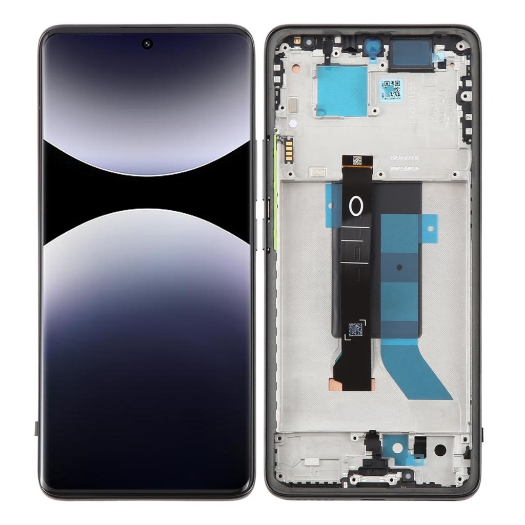 Display Tela Para Redmi Note 14 Pro 5G, Frontal AMOLED com aro Preto, 24090RA29G