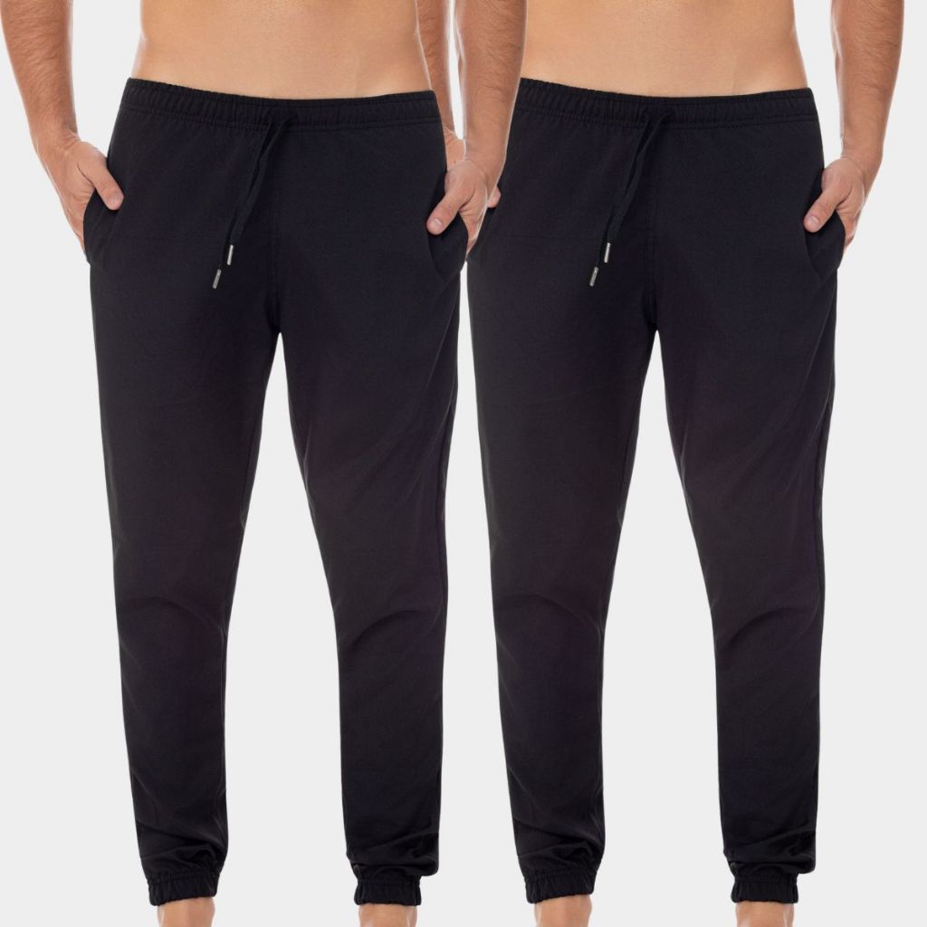 Combo 2 Calça Tactel Masculina Com Elastano Inverno Homem Esporte Academia Bolso Cordão Treino
