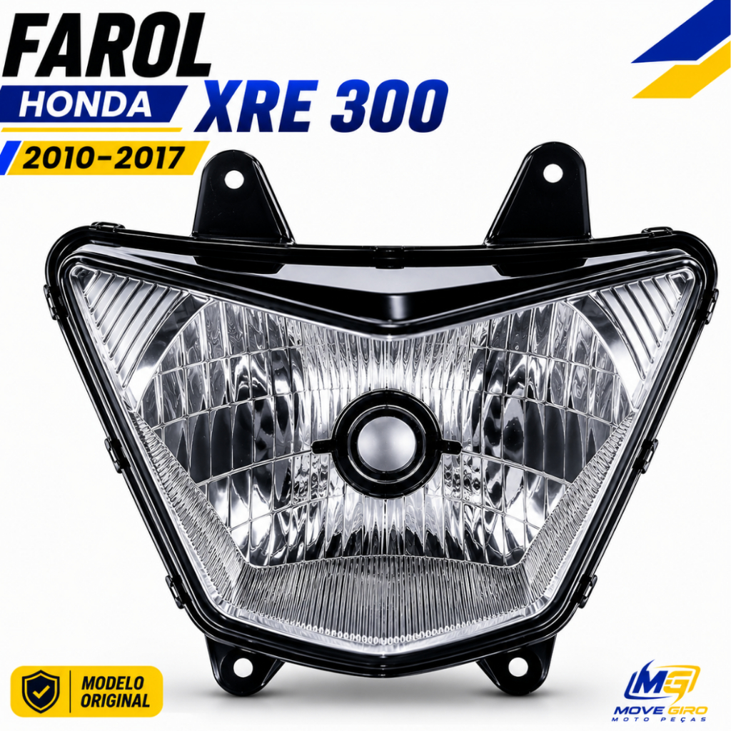 Farol Bloco Óptico Honda XRE 300 2010 2011 2012 2013 2014 2015 2016 2017 Modelo Original