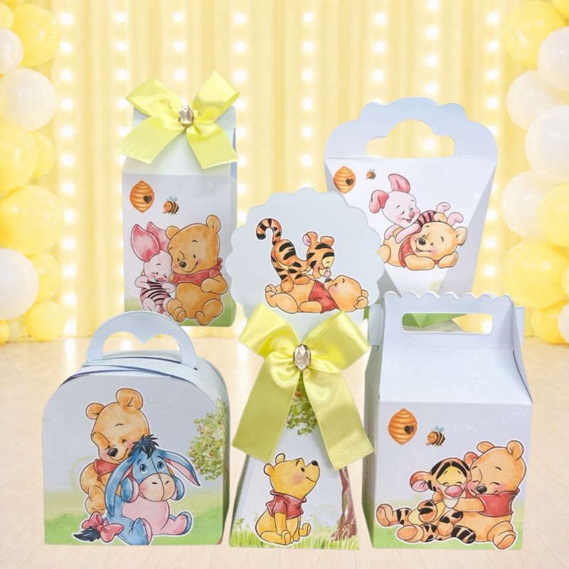 Kit Festa Ursinho Pooh Baby Caixinhas para festa infantis lembrancinhas de aniversario mimos decoração personalizados