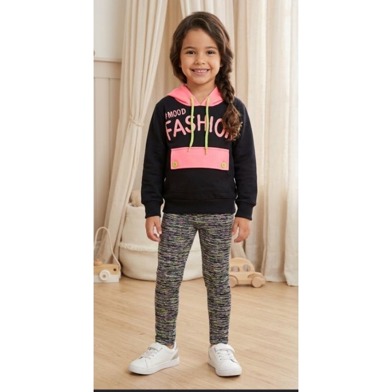 Conjunto Moletom Infantil Menina Fakini
