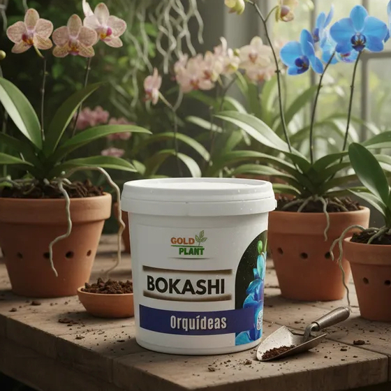Bokashi Fertilizante Adubo Orgânico Orquídeas farelado Pote 200gr, 400gr e 800 gr Gold Plant