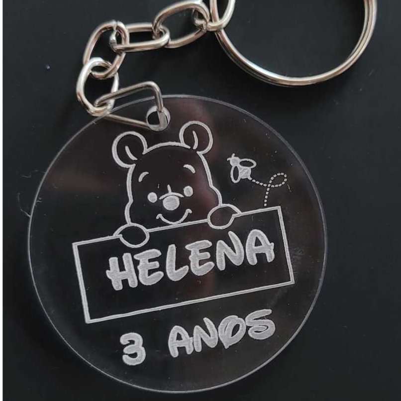 LEMBRANCINHA CHAVEIRO URSINHO POOH PERSONALIZADO - CHAVEIROS ANIVERSARIO - CHA DE BEBE - MATERNIDADE