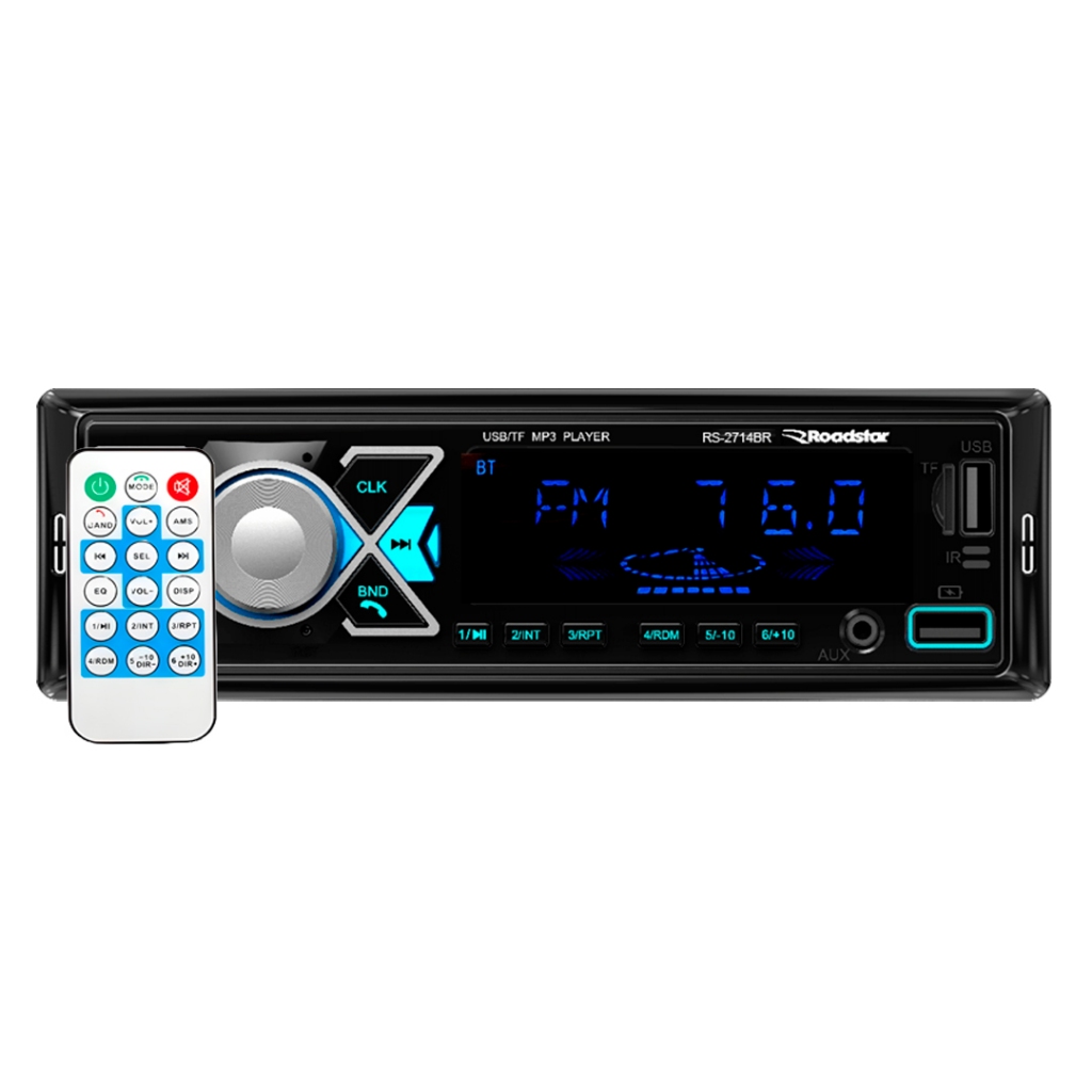 Rádio Automotivo Bluetooth Roadstar RS2714BR FM USB SD 55W