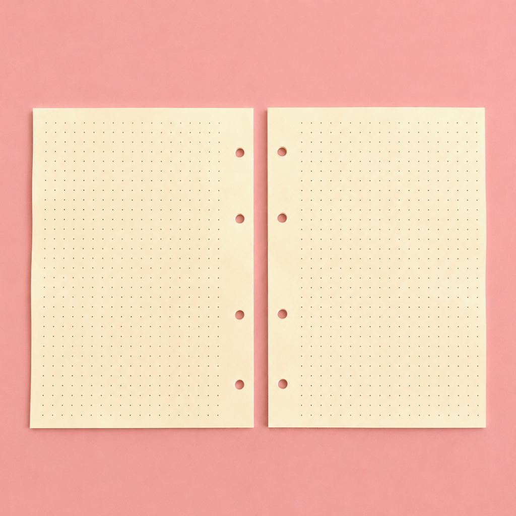 Refil Pólen A5 Fichário Caderno Argolado 4 furos 50/100 Folhas Pontilhada