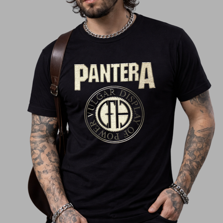 Camiseta Pantera Banda de Rock Metal Musica Internacional Camisa Blusa Unissex Masculino Feminino Plus Size 100% Algodão