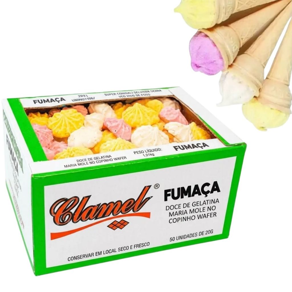 Doce Fumaça Maria Mole Caixa 50 Unid 1kg Clamel