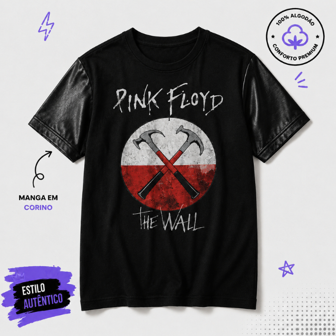 Camiseta Blusa Tshirt Preta Unissex Rock Algodão Infantil Estilosa Casual Moda Jovem Confortável
