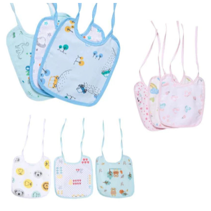 Kit 3 Unidades Babador Impermeável Algodão Karinho Enxoval Bebê Infantil
