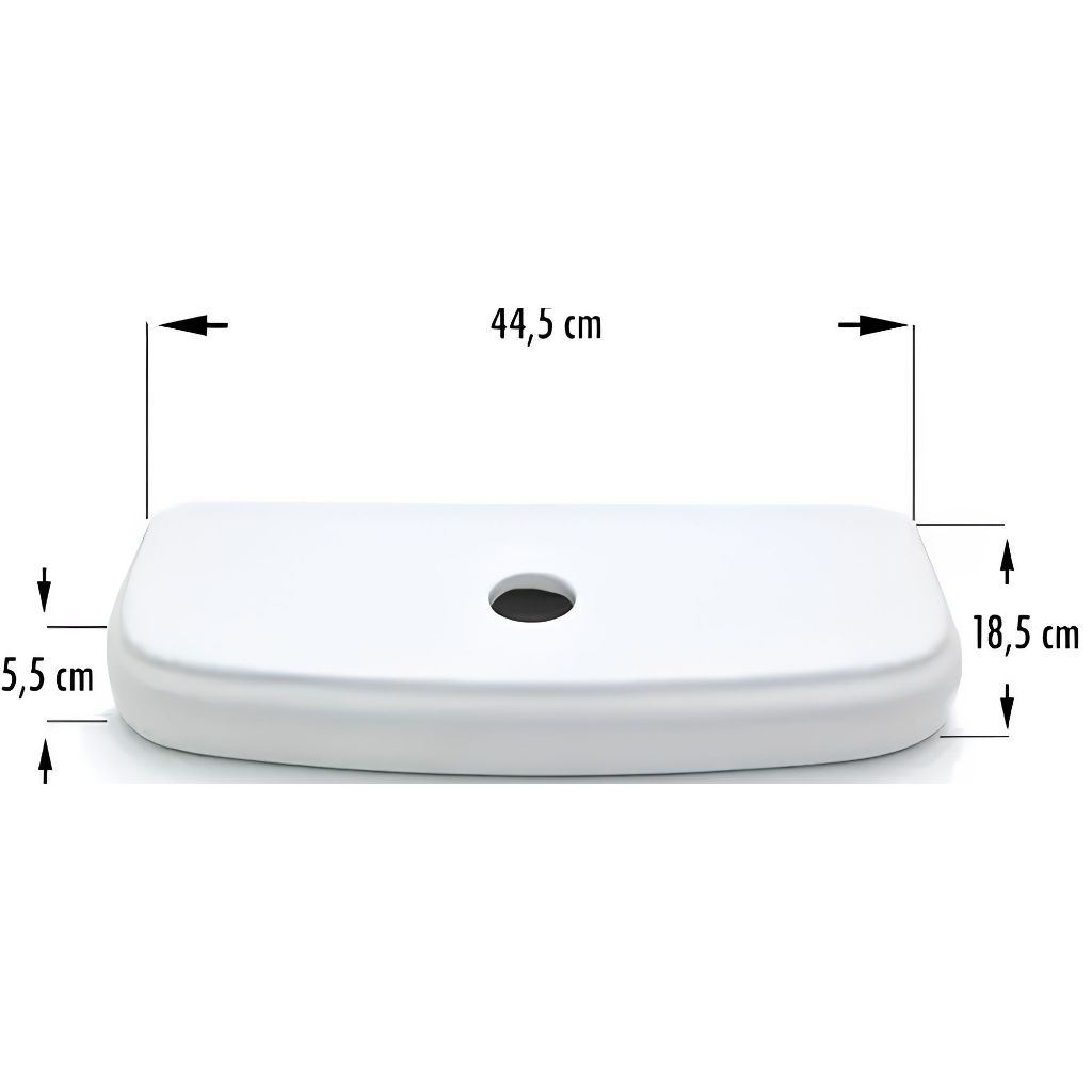 Tampa Caixa Descarga Icasa Sabatini Plus Branca Cerâmica 44.5cm