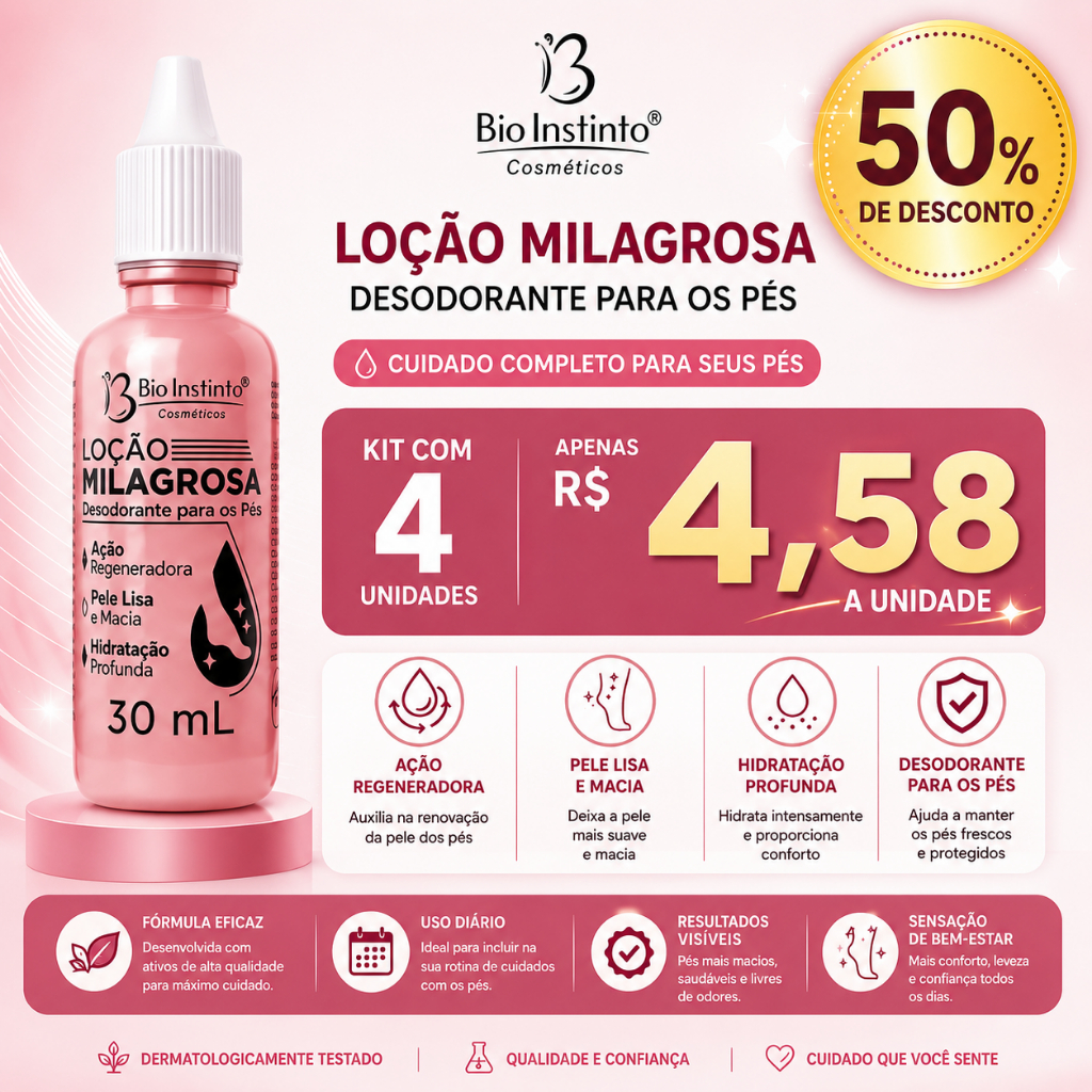 Loção Milagrosa para os Pés 30ml - Bio Instinto