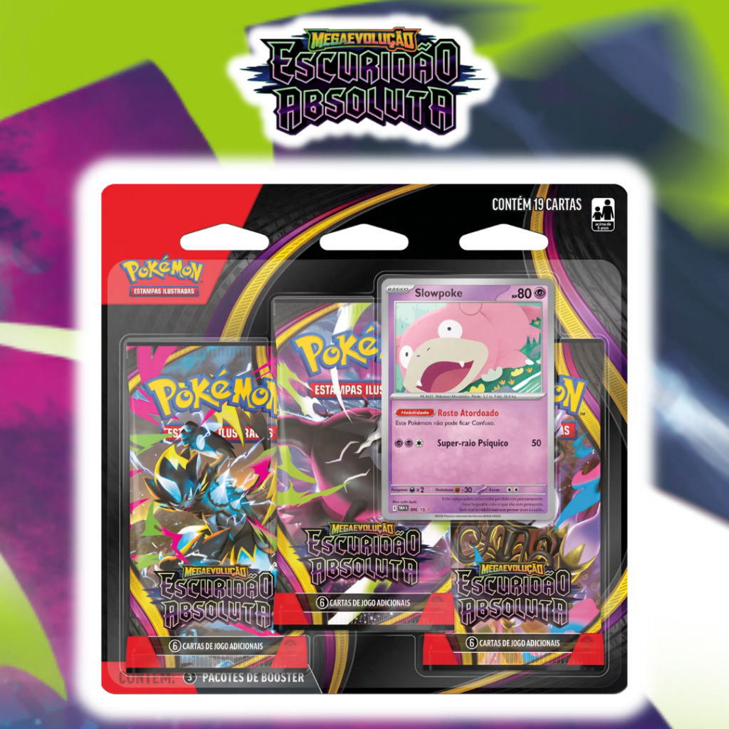 Pokémon Blister Triplo Escuridão Absoluta Cartas Português - 3 Boosters - Original