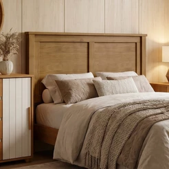 Cabeceira de Madeira Maciça Para Cama Queen Mazzaro F06 Freijó - Lyam Decor