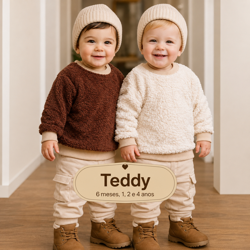 roupa de bebê menino casaco teddy inverno