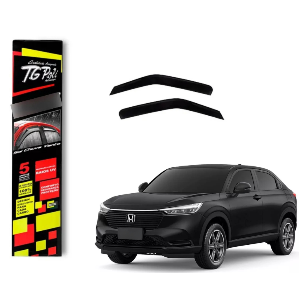 Calha de Chuva Honda HR-V 2022 a 2026 TG Poli Defletor 4 portas Protetor Janelas Fumê