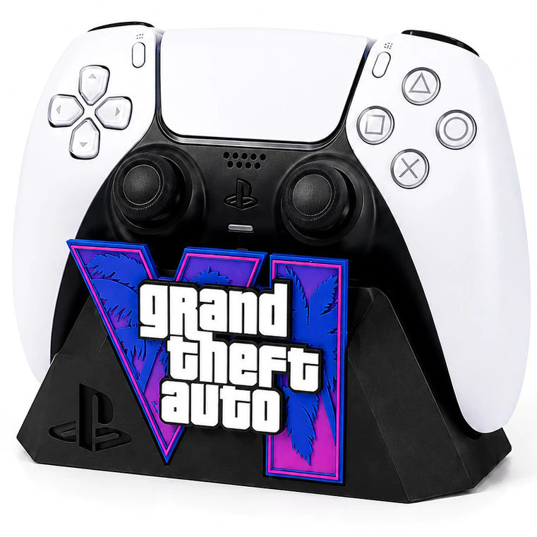Suporte para Controle PS5/Xbox GTA6 – Base Decorativa com Tema do Jogo