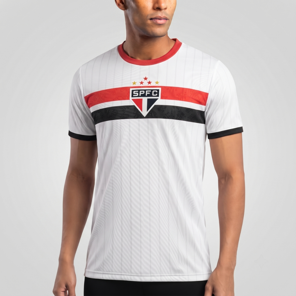 Camisa São Paulo FC Stencil Home Adulto