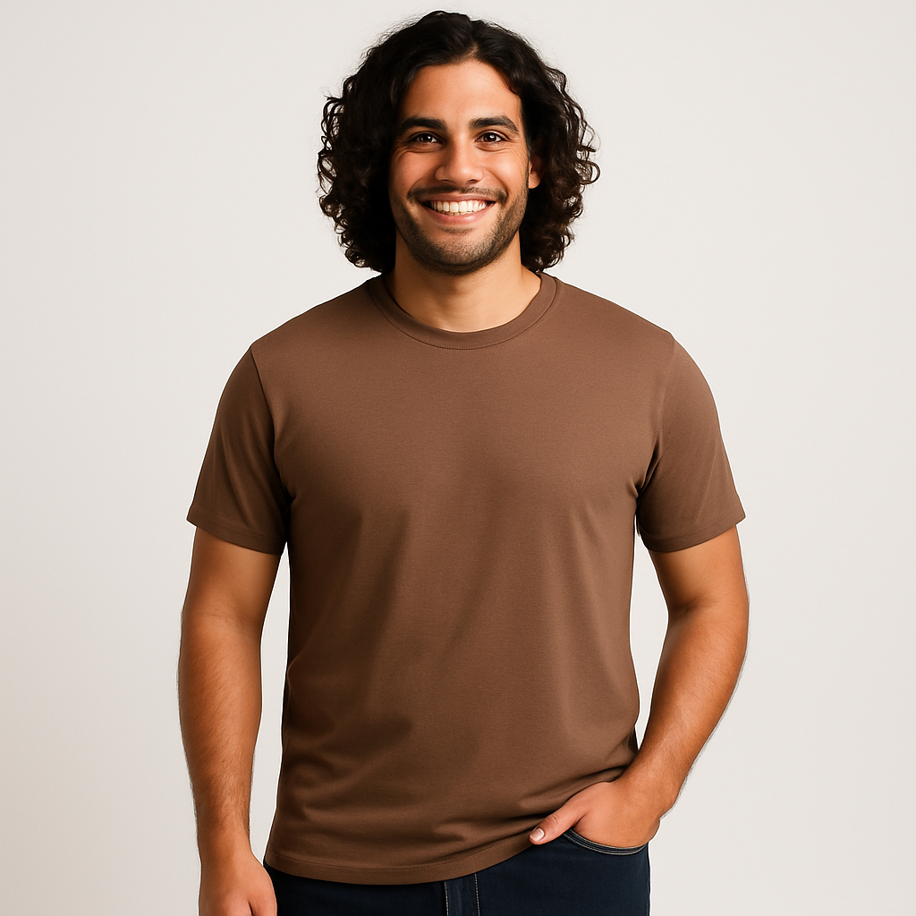 Camiseta Masculina Canelada Justa Casual e Confortável