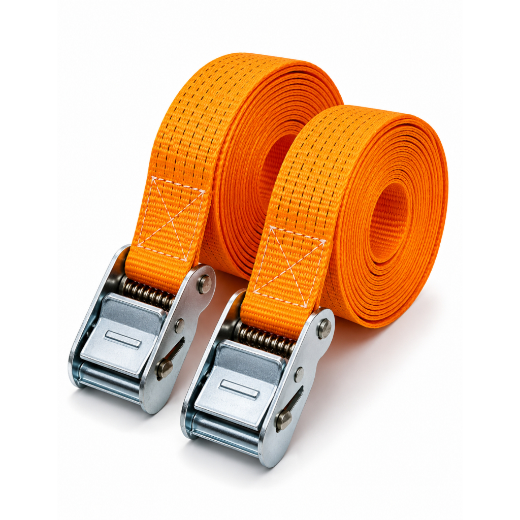 Kit C/ 2 Cintas de Amarração de Carga Profissional até 250Kg C/ 2,5m Cada