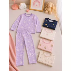 Pijama de Inverno Infantil para Meninas Grandes
