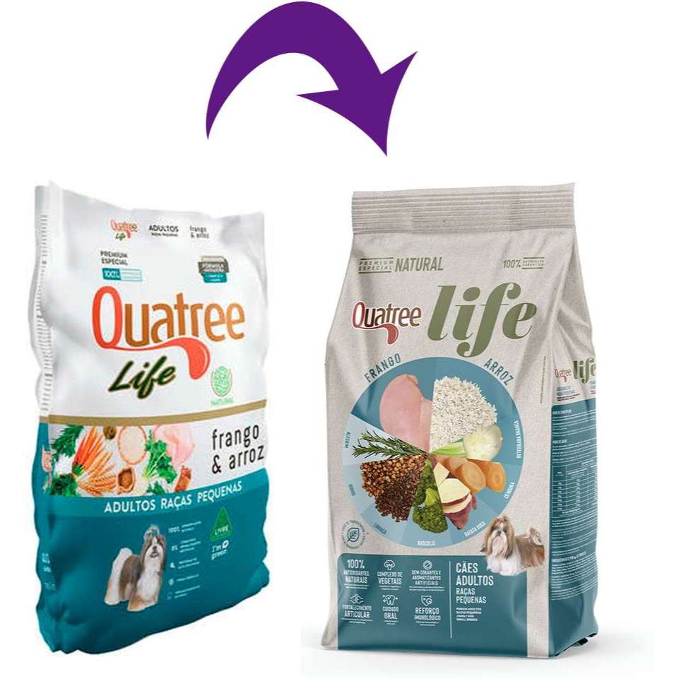 Ração Quatree Life Adulto Raças Pequenas Frango 10,1 kg · foto 2