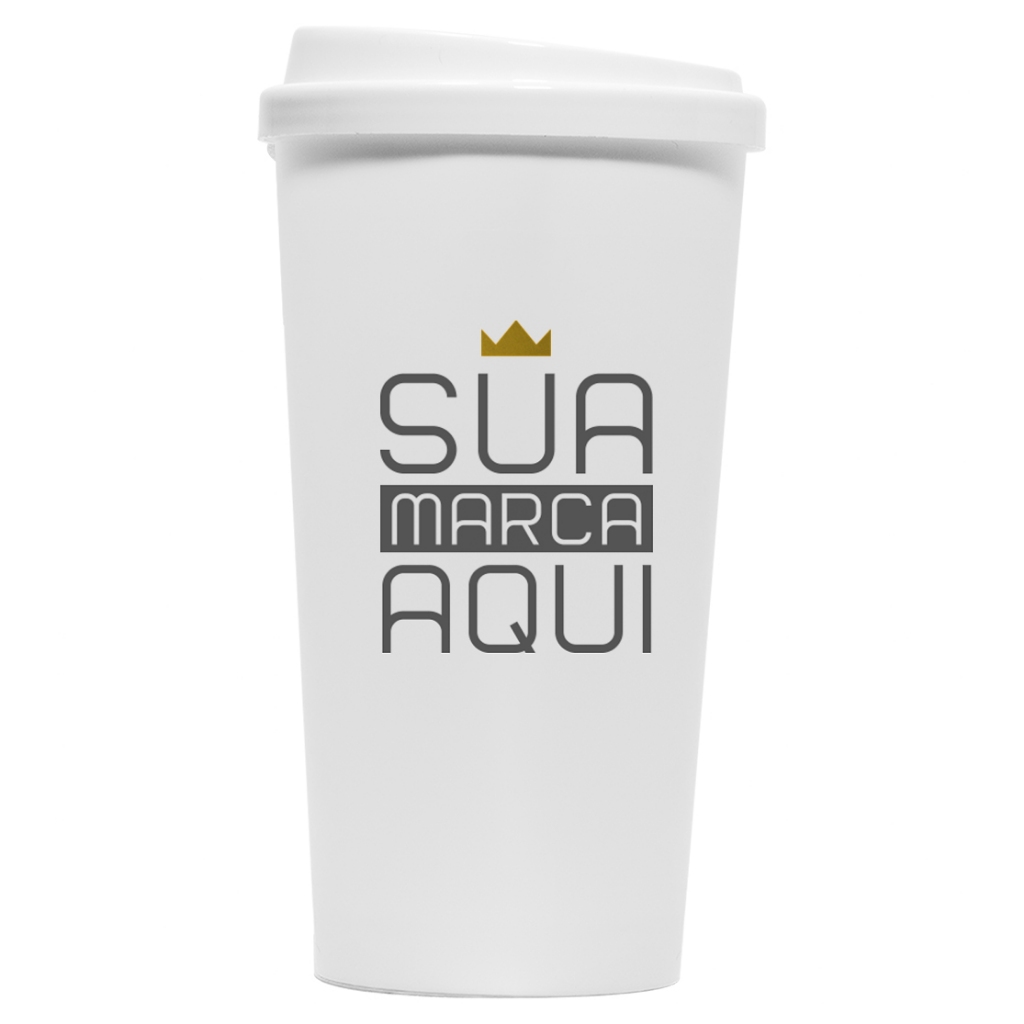 Kit 100 Copos Para Café Com Tampa Bucks 400ml PERSONALIZADO para Festas e Eventos