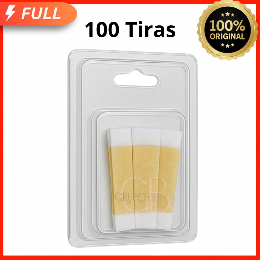 100 Tiras De Cera Pronta Sobrancelhas Buço Natural Depilflax
