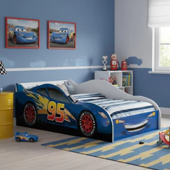 Caminha Infantil Cama Carro Temática Meninos Montessoriana Adesiva de Personagens em 100% MDF - AV