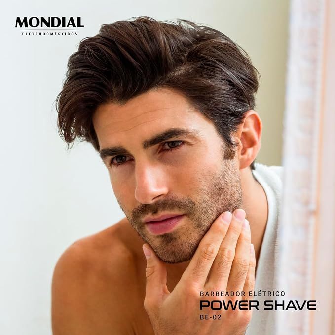Barbeador Elétrico Recarregável Mondial Power Shave Preto/Prata 5W Bivolt - BE-02 Dia dos Pais — imagem 2 de 2