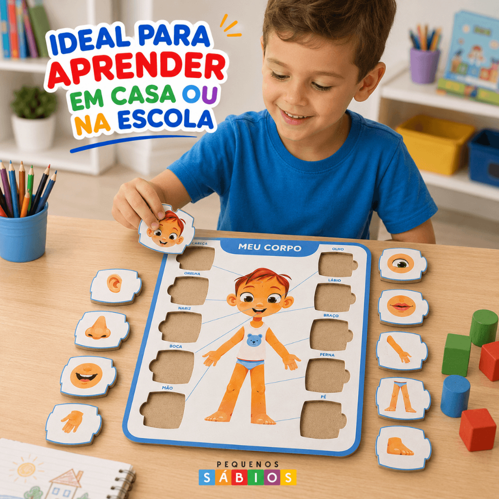 Brinquedo Educativo Infantil  Corpo Humano Anatomia Quebra Cabeça